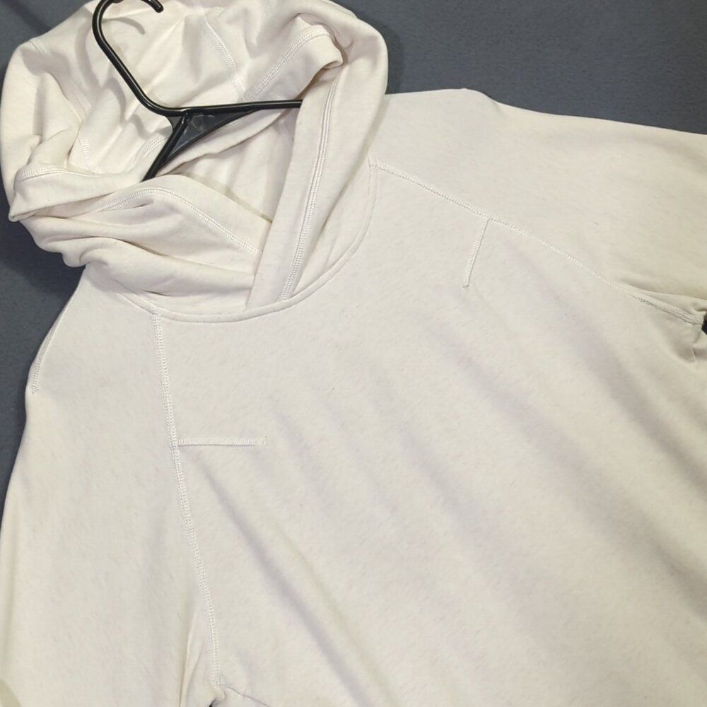 Lululemon Hoodie Women's 2 White Pink Heather Side Zips Athletic Athleisure